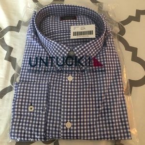 Untuckit men’s gingham pattern shirt